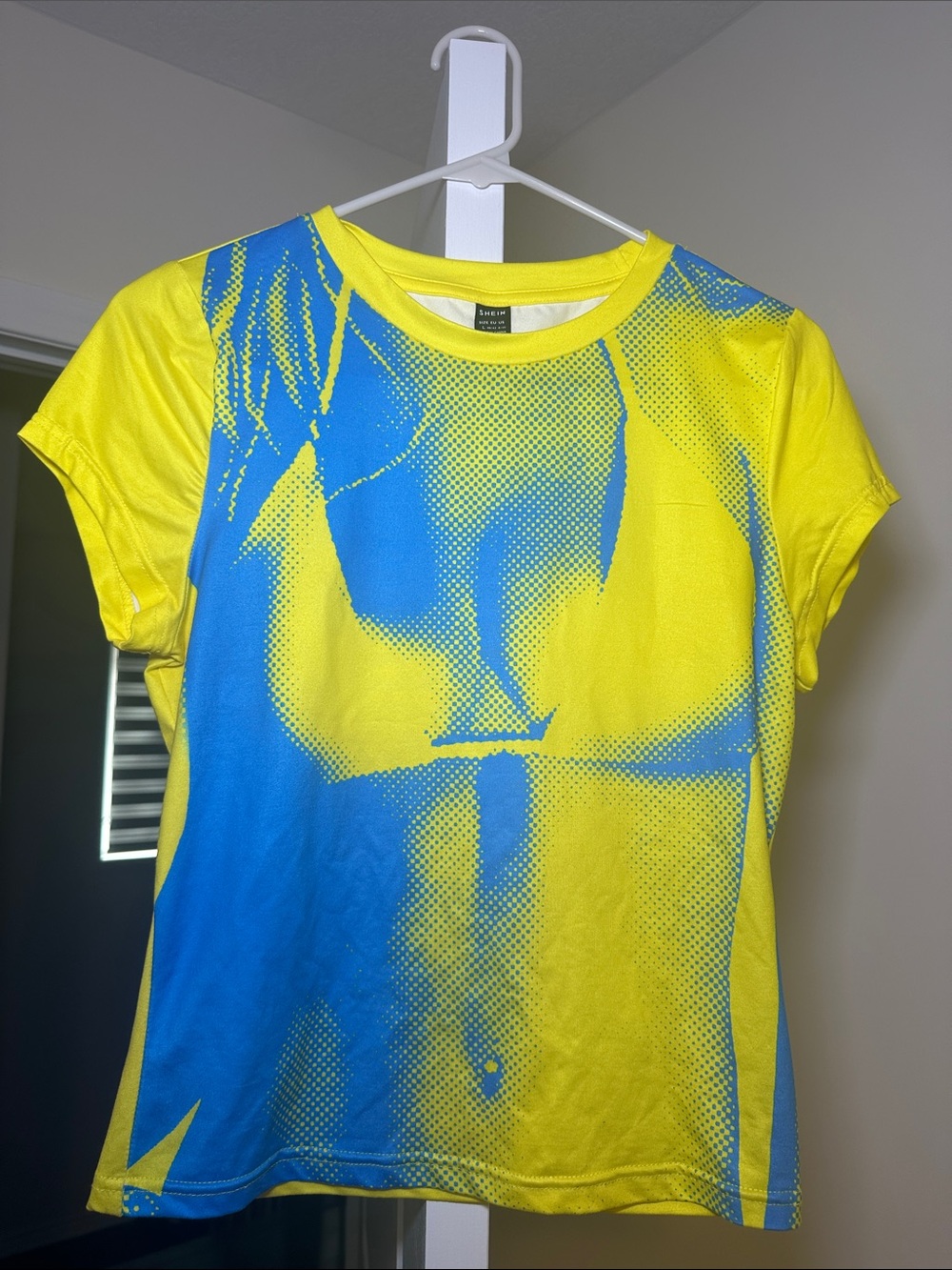Yellow & Blue Graphic Women's Crewneck Tee